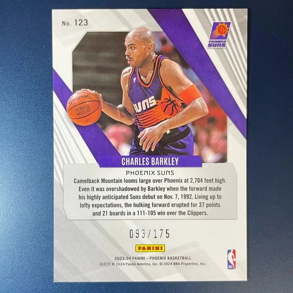 Charles Barkley Green Lazer Prizm /175 2023-24 Phoenix Basketball NBA Debut Suns - Picture 3 of 3